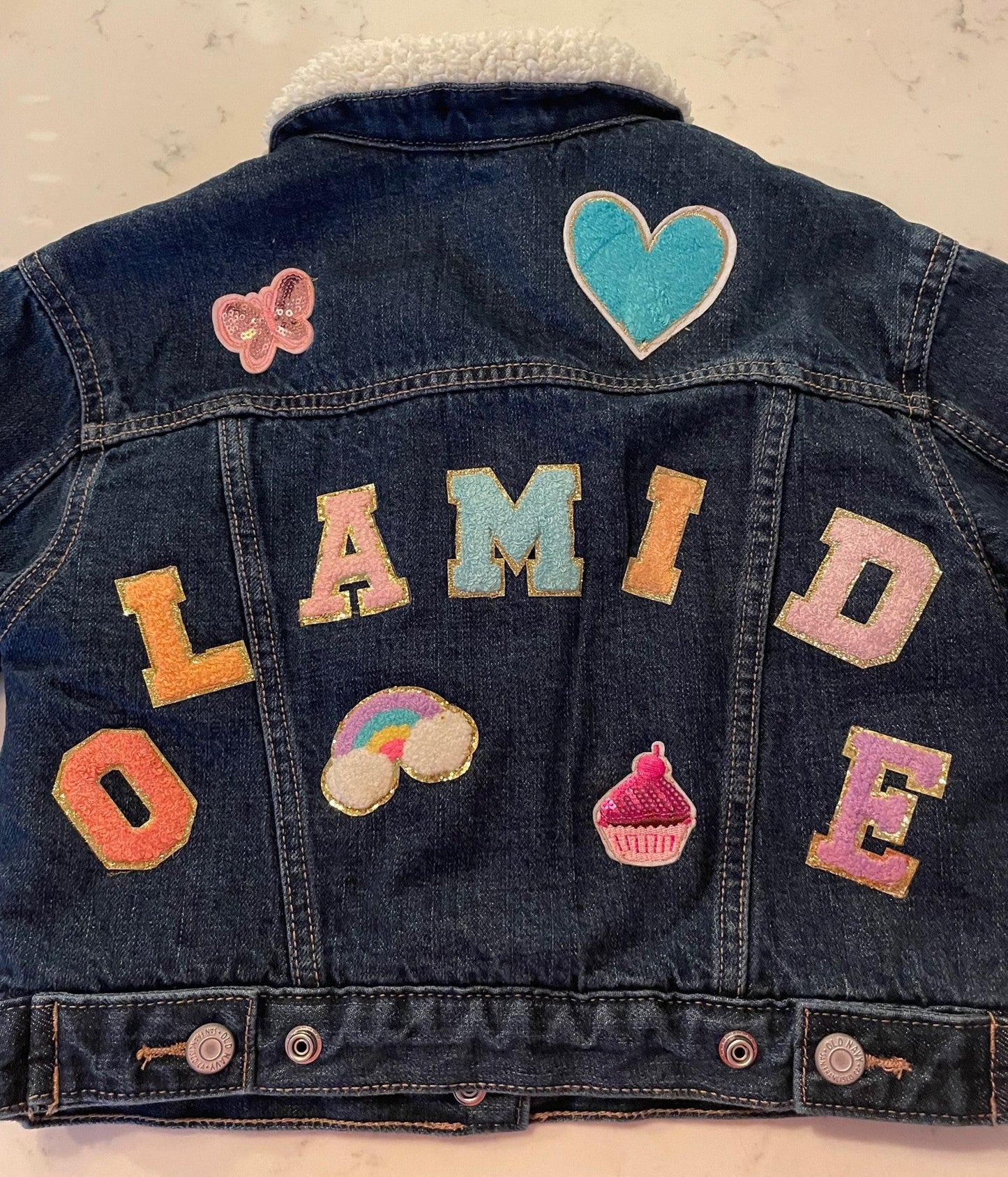 Toddler - Custom Jean Jacket - Sherpa Lined - Medium Wash
