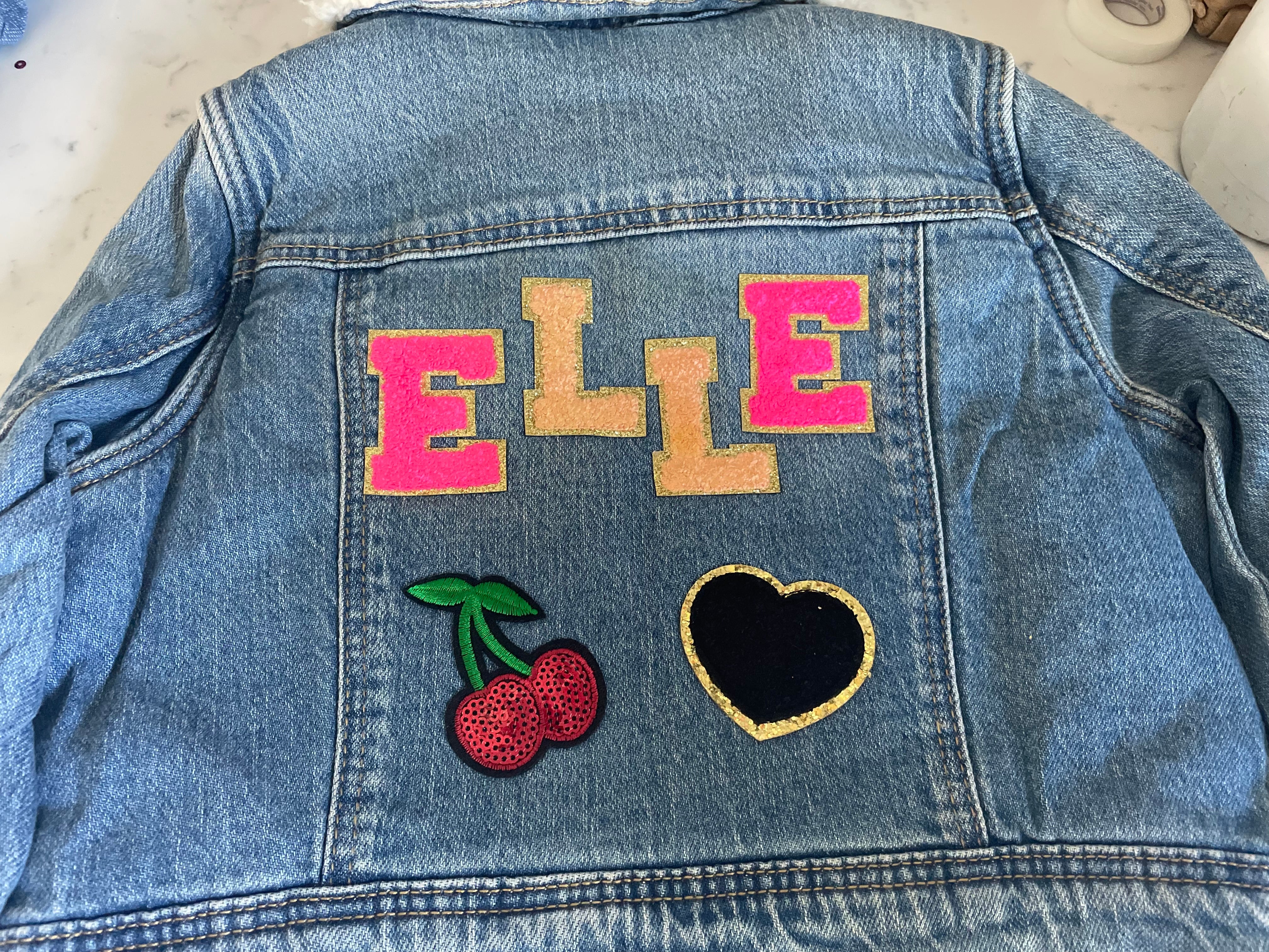 Custom jean jacket on sale patches