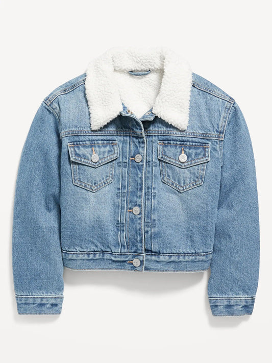 Adult - Custom Jean Jacket - Sherpa Lined - Light Wash